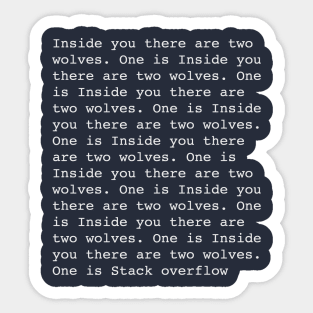 Two Wolves Stack Overflow Sticker